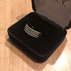 10K White Gold 1/3ct Anniversary Band